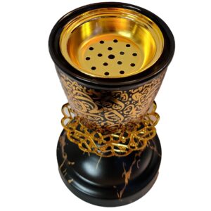 Metal Black Green White Incense Burner, Bakhoor Burner High Quality (8)