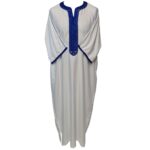 Moroccan Cotton Blend Cream 3 Quarter Sleeve Thobe Jubba Kandora Dishdasha (20)
