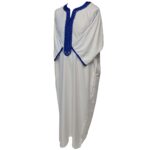 Moroccan Cotton Blend Cream 3 Quarter Sleeve Thobe Jubba Kandora Dishdasha (22)
