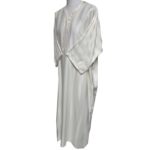Moroccan Cotton Blend Cream Off White 3 Quarter Sleeve Thobe Jubba Kandora Dishdasha M3qsatash 66aa (5)