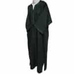 Moroccan Cotton Blend Dark Green 3 Quarter Sleeves Thobe Jubba Kandorah Dishdasha (5)