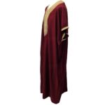 Moroccan Cotton Maroon Short Sleeve Thobe Jubba Kandora Dishdasha (67)