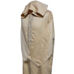 Moroccan Cream Cotton Malifa Wool Blend Long Sleeve Hooded Jubba Thobe Djellaba (34)