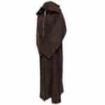 Moroccan Dark Brown Winter Wool Blend Hooded Long Sleeves Thobe Djellaba (1)