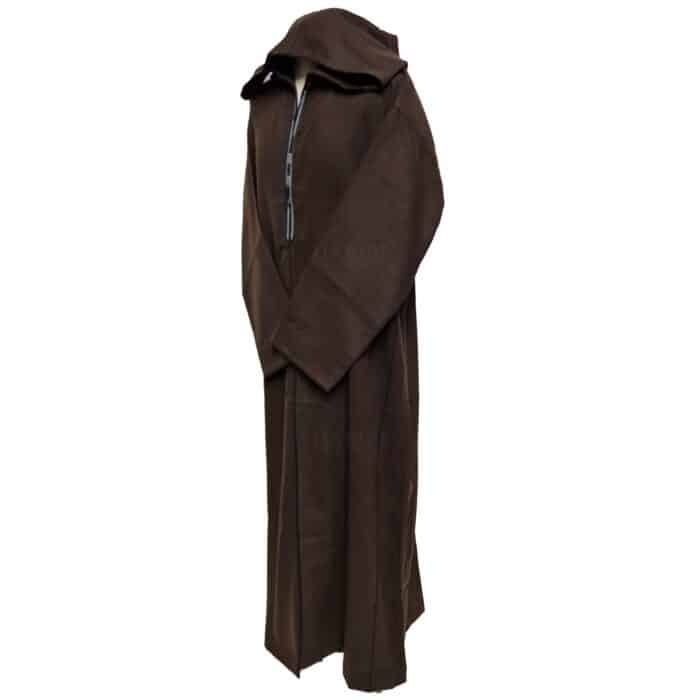 Moroccan Dark Brown Winter Wool Blend Hooded Long Sleeves Thobe Djellaba (1)