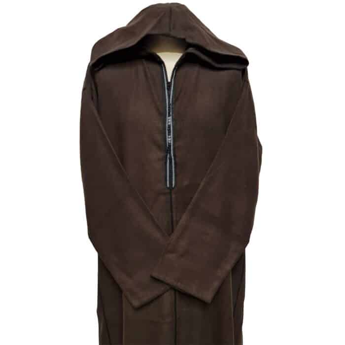 Moroccan Dark Brown Winter Wool Blend Hooded Long Sleeves Thobe Djellaba (3)