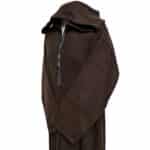 Moroccan Dark Brown Winter Wool Blend Hooded Long Sleeves Thobe Djellaba (4)