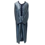 Moroccan Men Grey Long Sleeve Thobe Jubba Kandora Dishdasha (46)