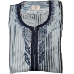 Moroccan Men Grey Long Sleeve Thobe Jubba Kandora Dishdasha (52)