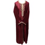 Moroccan Men Maroon Long Sleeve Thobe Jubba Kandora Dishdasha (26)