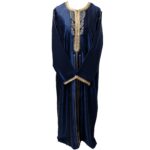 Moroccan Men Navy Long Sleeve Thobe Jubba Kandora Dishdasha (14)