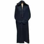 Moroccan Navy Blue Wool Blend Long Sleeves Hooded Thobe Djellaba (3)