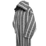 Moroccan Super Thick Warm Wool Blend Grey Striped Hooded Thobe Djellaba Superthkwrmwl 400jk (5)