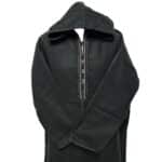 Moroccan Super Warm Cashmere Wool Blend Black Hooded Thobe Djellaba (20)