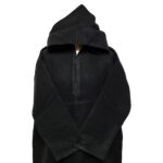 Moroccan Super Warm Cashmere Wool Blend Black Hooded Thobe Djellaba (3)