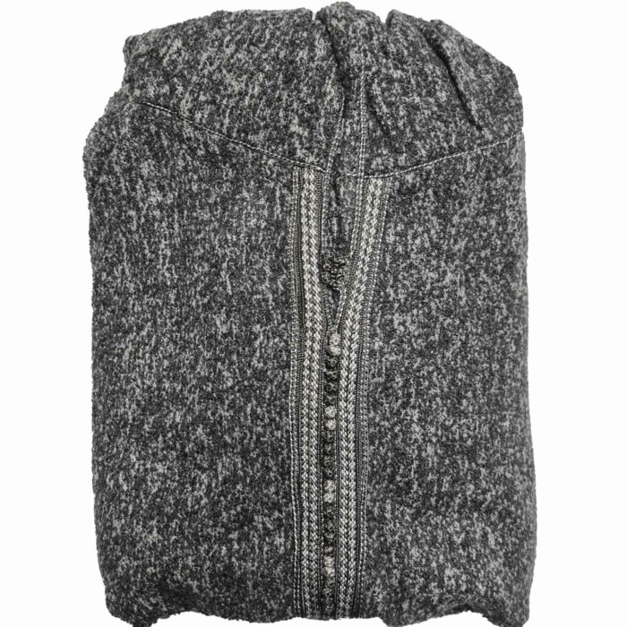 Moroccan Super Warm Cashmere Wool Blend Grey Hooded Thobe Djellaba Jubba (1)