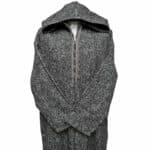 Moroccan Super Warm Cashmere Wool Blend Grey Hooded Thobe Djellaba Jubba (3)