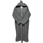 Moroccan Super Warm Cashmere Wool Blend Grey Hooded Thobe Djellaba Jubba (7)