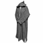 Moroccan Super Warm Cashmere Wool Blend Grey Hooded Thobe Djellaba Jubba (9)