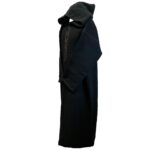 Moroccan Super Warm Thick Cashmere Wool Blend Black Hooded Thobe Djellaba (13)