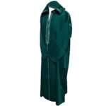 Moroccan Teal Green Cotton Malifa Wool Blend Long Sleeve Hooded Jubba Thobe Djellaba (4)