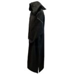 Moroccan Warm Cashmere Wool Blend Black Grey Hooded Thobe Jubba Djellaba (13)