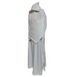 Moroccan White Cotton Long Sleeve Hooded Thobe Jubba Djellaba (1)