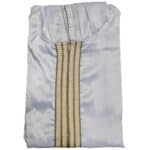 Moroccan White Shiny Zip Front Long Sleeve Hooded Thobe Jubba Djellaba
