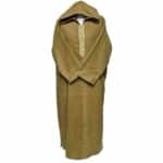 Moroccan Winter Wool Blend Caramel Brown Long Sleeve Hooded Thobe Djellaba (1)