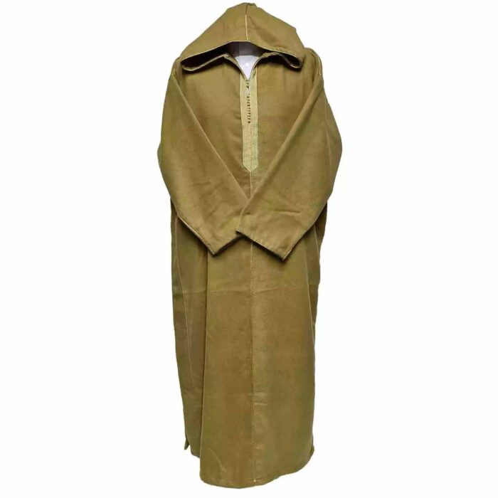 Moroccan Winter Wool Blend Caramel Brown Long Sleeve Hooded Thobe Djellaba (1)