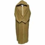 Moroccan Winter Wool Blend Caramel Brown Long Sleeve Hooded Thobe Djellaba (5)