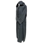 Normwlwpc 001 Moroccan Grey Wool Blend Long Sleeve Hooded Jubba Thobe Djellaba(4)