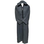 Normwlwpc 001 Moroccan Grey Wool Blend Long Sleeve Hooded Jubba Thobe Djellaba(6)