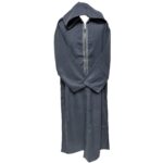 Normwlwpc 005 Moroccan Grey Wool Blend Long Sleeve Hooded Jubba Thobe Djellaba (6)