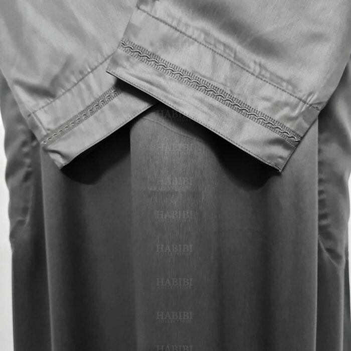 Nskemrt 002 Grey Thobe Jubba Men's Design Emirati Dishdash High Quality 0507 044419