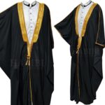 Men's PREMIUM Long-Sleeve Arabian Bisht Cloak Arab Dress Thobe Islam Robe Eid Jacket Wedding