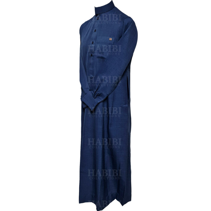 Nusuki Cuff 004 90210145022mix Nusuki Men Thick Blue Thobe Long Sleeve Jubba0509 222316