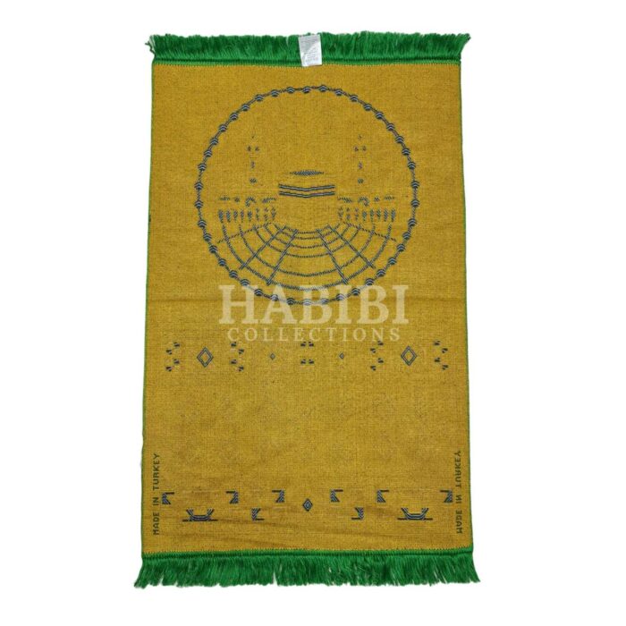 Green Islamic Masjid Al Haraam Soft Prayer Mat