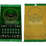 Green Islamic Masjid Al Haraam Soft Prayer Mat