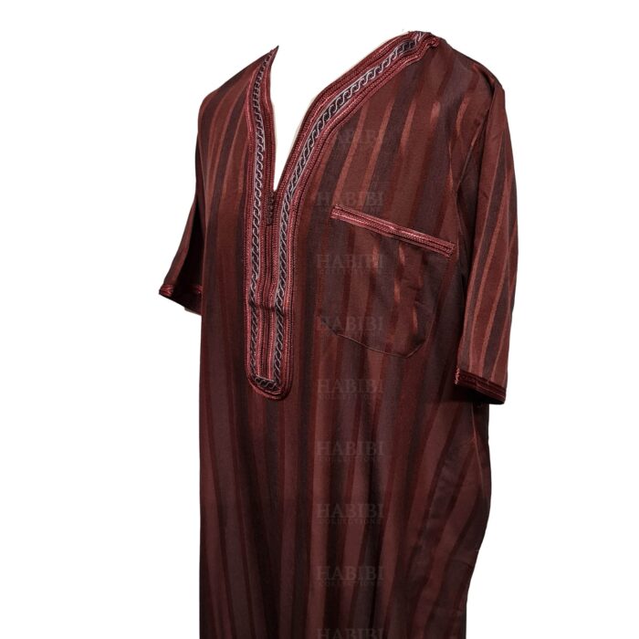Oth Slv 013 Burgundy Mens Moroccanshort Sleeve Jubba Thobe 04 28t020005.988 (2)