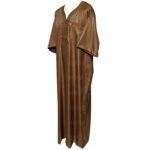 Othslv 002 Brown Men Moroccan Short Sleeves Thobe0430 045602