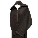 Oversizednorml 009 Plus Size Brown Moroccan Winter Wool Blend Hooded Long Sleeve Thobe Djellaba (4)