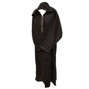 Oversizednorml 009 Plus Size Brown Moroccan Winter Wool Blend Hooded Long Sleeve Thobe Djellaba (7)