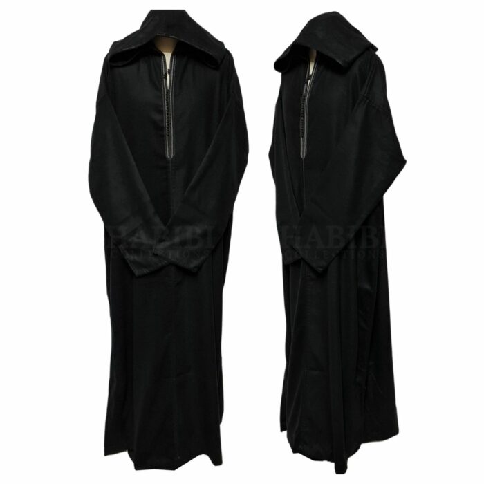 Oversizedwl 002 Oversized Black Winter Wool Blend Hooded Long Sleeves Thobe Djelleba (10)