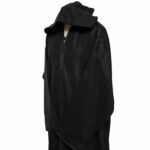Oversizedwl 005 Black Oversized Black Winter Wool Blend Hooded Long Sleeves Thobe Djelleba (18)