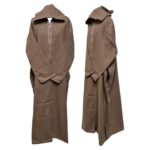 Oversizedwl Beige 011f Oversized Beige Winter Wool Blend Hooded Long Sleeves Thobe Djelleba