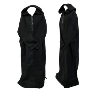 Oversizedwl Blk002 Oversized Black Winter Cashmere Wool Blend Hooded Long Sleeves Thobe Djelleba