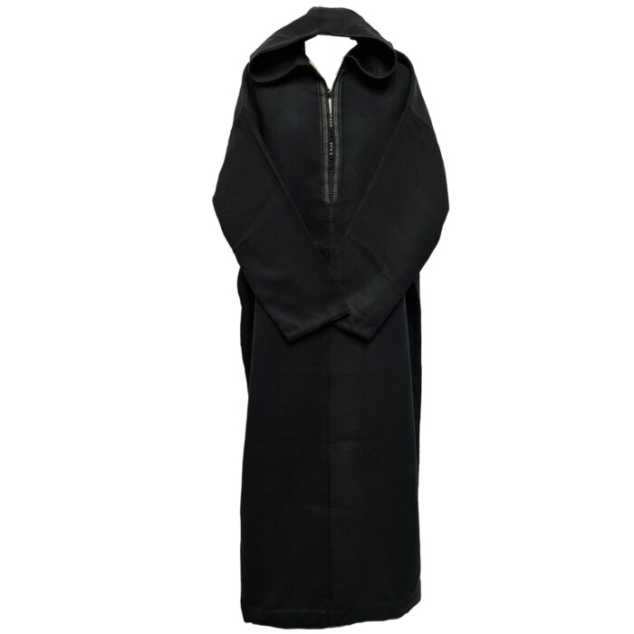 Oversizedwl Blk004 Oversized Black Winter Wool Blend Hooded Long Sleeves Thobe Djelleba Black 4 (1)