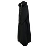 Oversizedwl Blk004 Oversized Black Winter Wool Blend Hooded Long Sleeves Thobe Djelleba Black 4 (2)