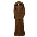 Oversizedwl Brwn 004a Oversized Brown Winter Wool Blend Hooded Long Sleeves Thobe Djelleba 221826